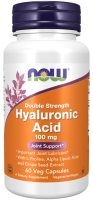 Гиалуроновая кислота двойная сила NOW Double Strength Hyaluronic Acid 100 mg 60 капсул