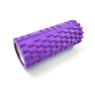 Валик массажный для занятия спортом, фитнесом, йогой Fitgenix 33 см Фиолетовый