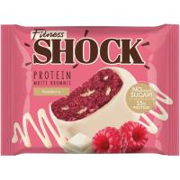 картинка Печенье глазированное Fitness SHOCK PROTEIN BROWNIE Брауни малиновый 50 г
