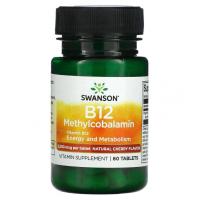 Витамин В12 Swanson Methylcobalamin 60 таблеток Вишня