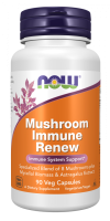 картинка Добавка для поддержки иммунитета Now Mushroom Immune Renew 90 капсул 