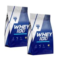 Набор Протеин сывороточный Trec Nutrition Whey 100 900 г - 2 упаковки (вкусы на выбор)