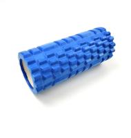 Валик массажный для занятия спортом, фитнесом, йогой Fitgenix 33 см Синий