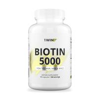 картинка Витамин Б7 Биотин 1WIN Biotin 5000 мкг 180 капсул