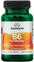 Витамин Б6 Пироксидин SWANSON Vitamin B6 Pyridoxine 100 mg 100 капсул
