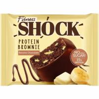 Печенье глазированное FitnesSHOCK PROTEIN BROWNIE Брауни Банановый 50 г