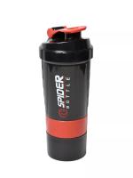 картинка Шейкер Spider bottle с двойным дном 500 мл Красный