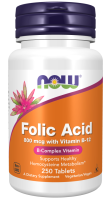 Фолиевая кислота NOW Folic Acid 800 mcg 250 таблеток