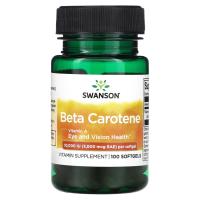 Биологически активная добавка Натуральный Бета-Каротин Swanson Beta Carotene 10000 IU 100 капсул