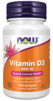 Витамин Д3 NOW Vitamin D-3 400 IU 180 софтгель