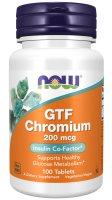Минерал Хром Хелат Now GTF Chromium 200 mcg 100 таблеток