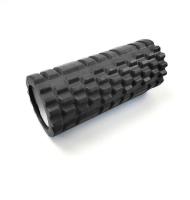 Валик массажный для занятия спортом, фитнесом, йогой Fitgenix 33 см Черный