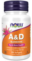 Витамин А и Д NOW Vitamin A D 10,000 400 IU 100 софтгель
