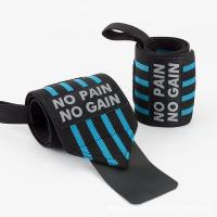 Фиксатор запястья No pain No gain Черно-голубой