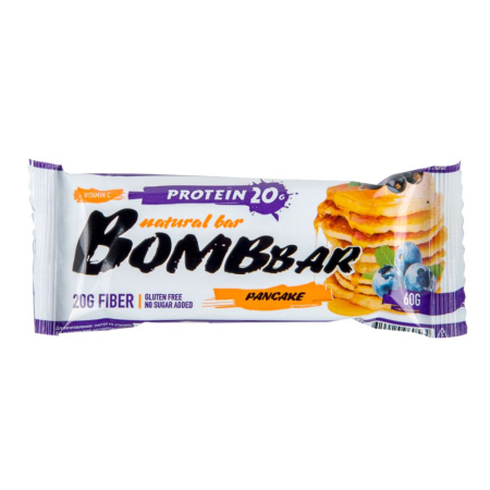 Батончик неглазированный Bombbar Pancake мородиново-черничный панкейк 60 г