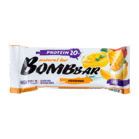 Батончик неглазированный Пудинг с ароматом манго и банана Bombbar Pudding РФ 60гр