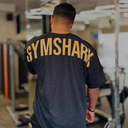 Майка с рукавами GYMSHARK (золотые буквы) XL-1