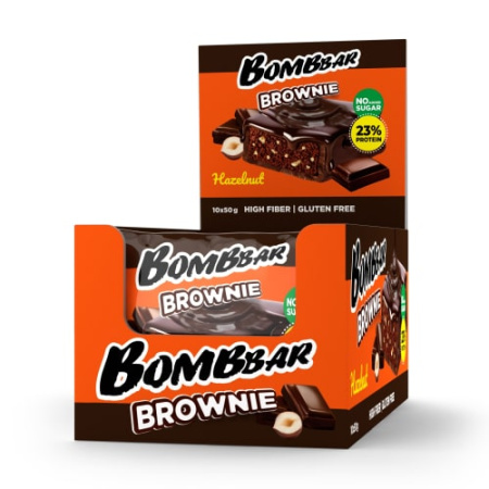 Печенье глазированное Bombbar 50 г Брауни с фундуком
